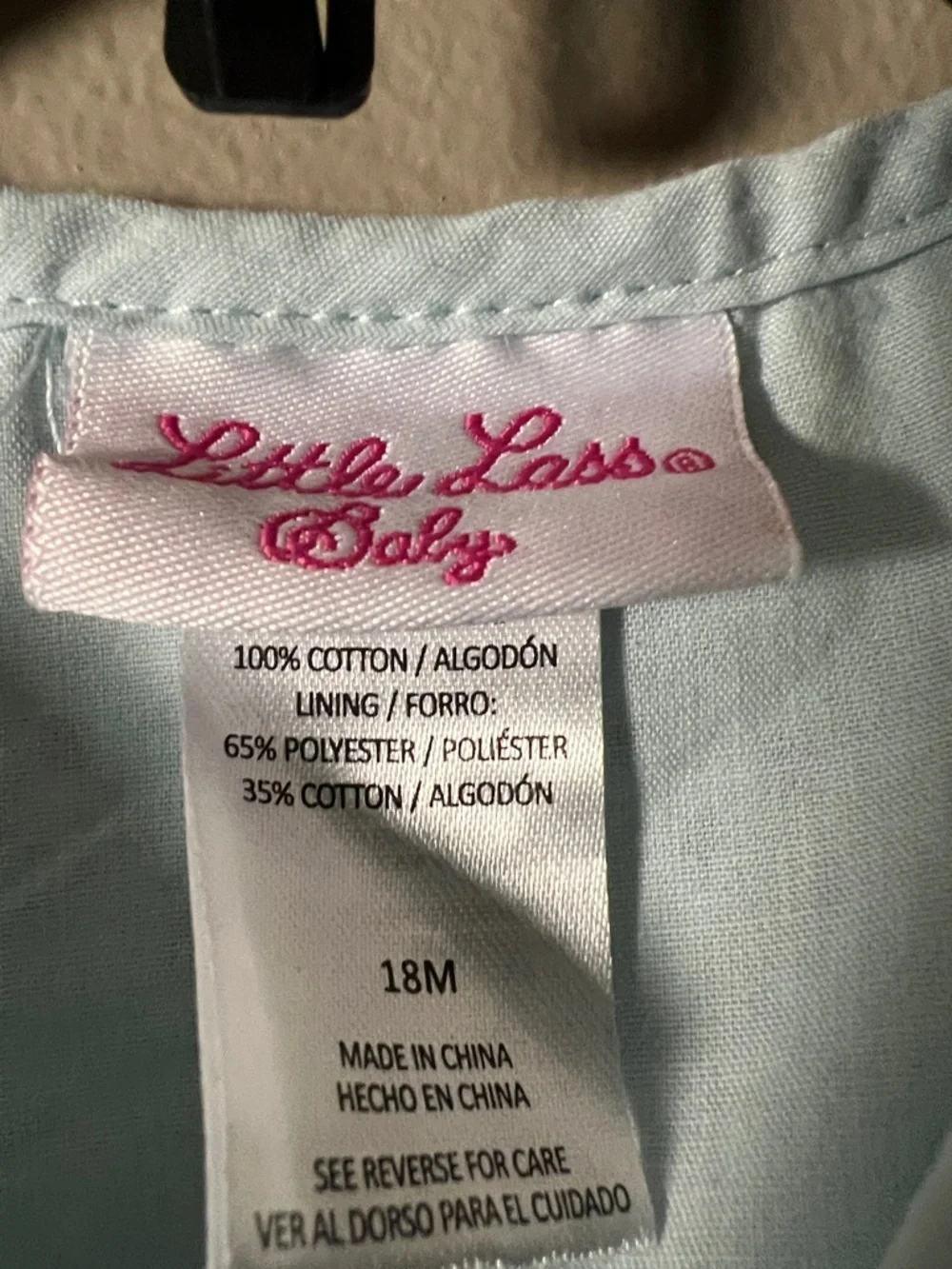 Little Lass Light Mint Eyelet Button-Front Dress with Pockets